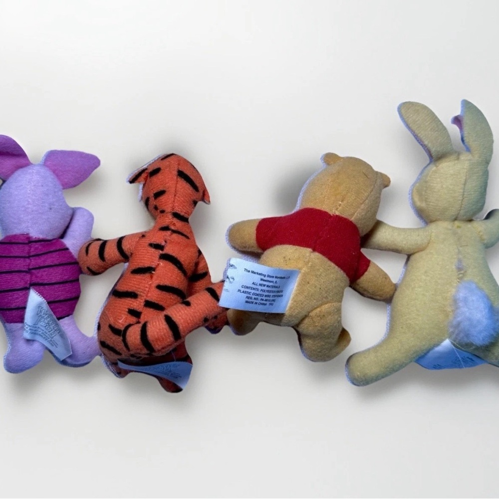 Vintage 2002 Disney Mcdonalds Winnie The Pooh Poseable Plush 4 Stuffed Animals - Picture 4 of 5